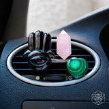 Thumbnail for Hamsa Hand of Safe Travels: Aromatherapy Crystal Car Kit