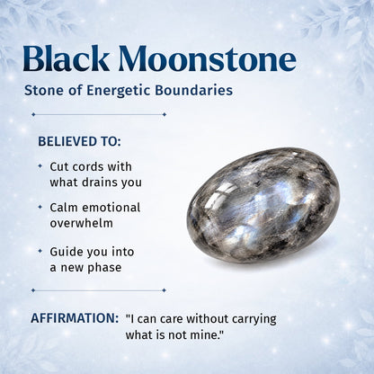 The Empath’s Cord Cutter – Black Moonstone Bracelet