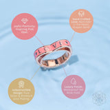 Thumbnail for Eu amo minha vida - coração despertando anel de opala rosa