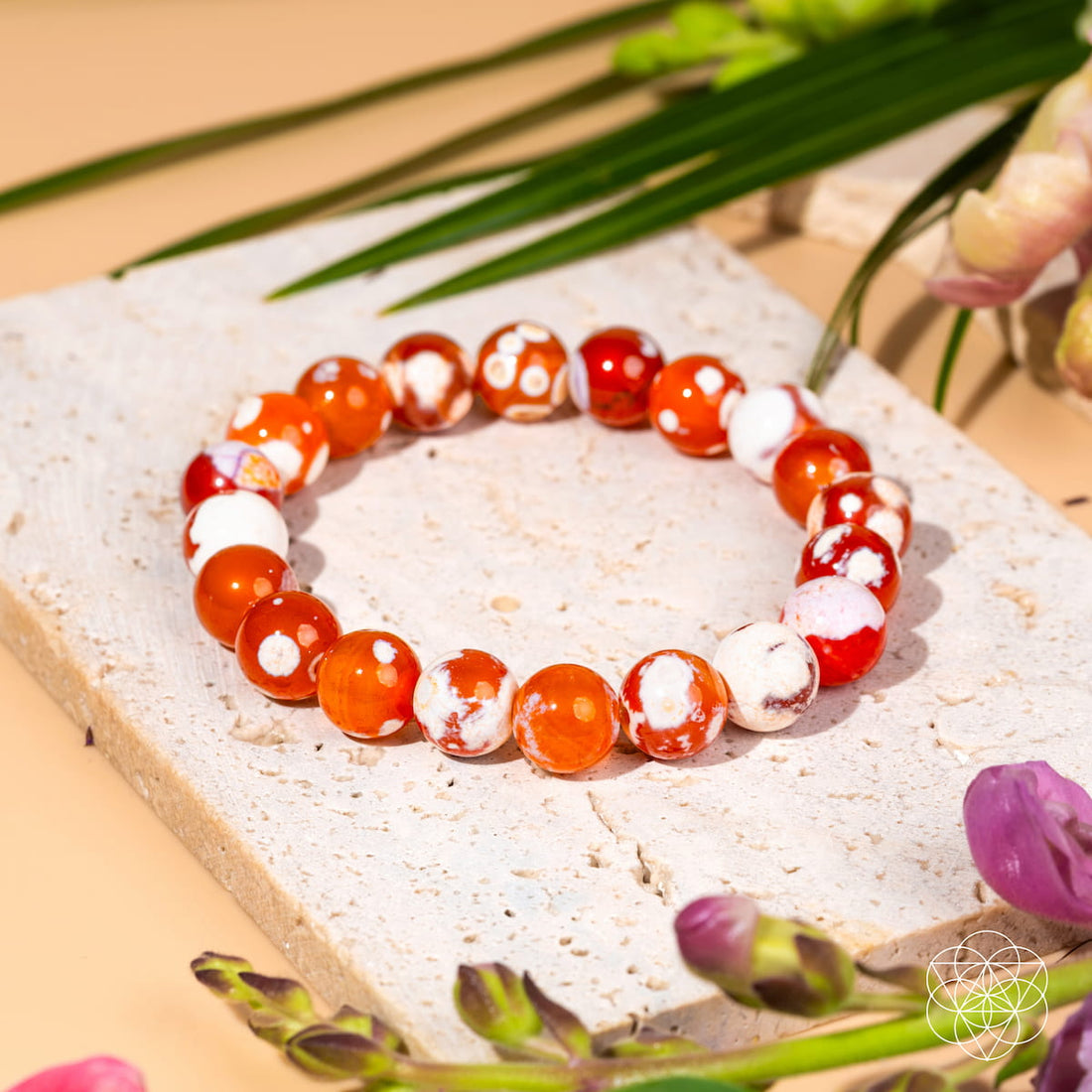 Feminine Force – Carnelian Orca Agate Bracelet