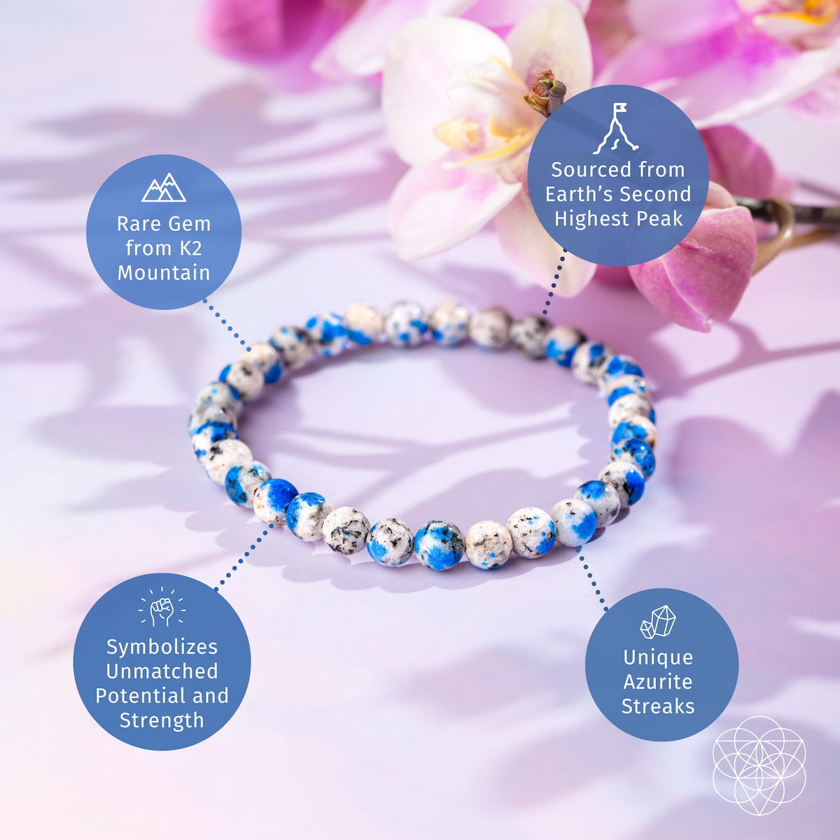 Rare K2 Stone Bracelet of Spiritual Adventure · Dainty