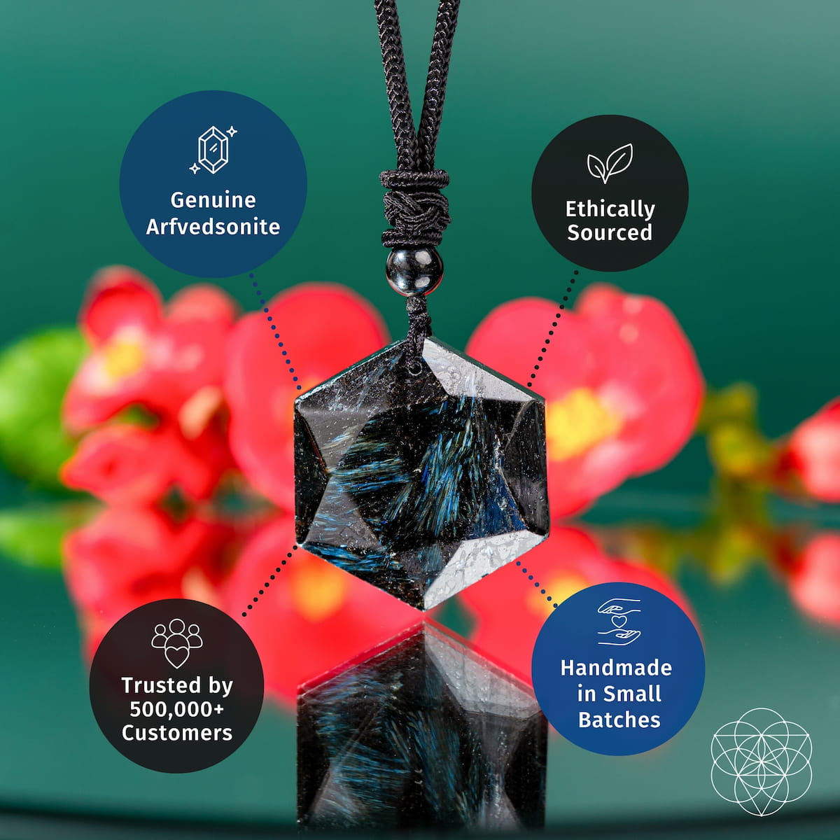 Der Arfvedsonite Deep Healing Anhänger