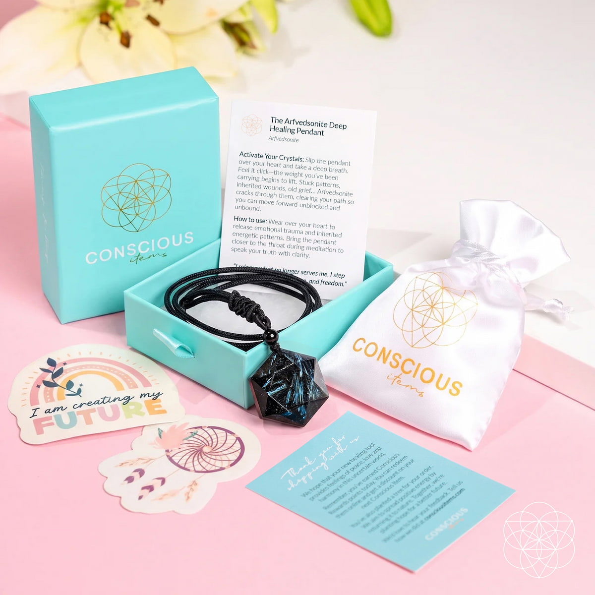 Der Arfvedsonite Deep Healing Anhänger