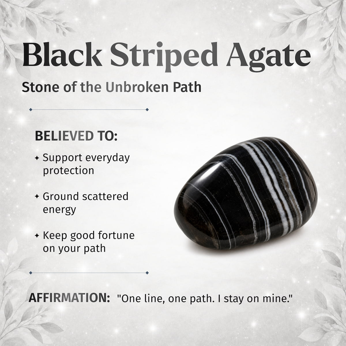 Tibetan Dzi Fortune Talisman – Black Striped Agate Bracelet
