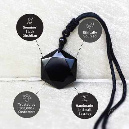 Premium-Talisman aus schwarzem Obsidian