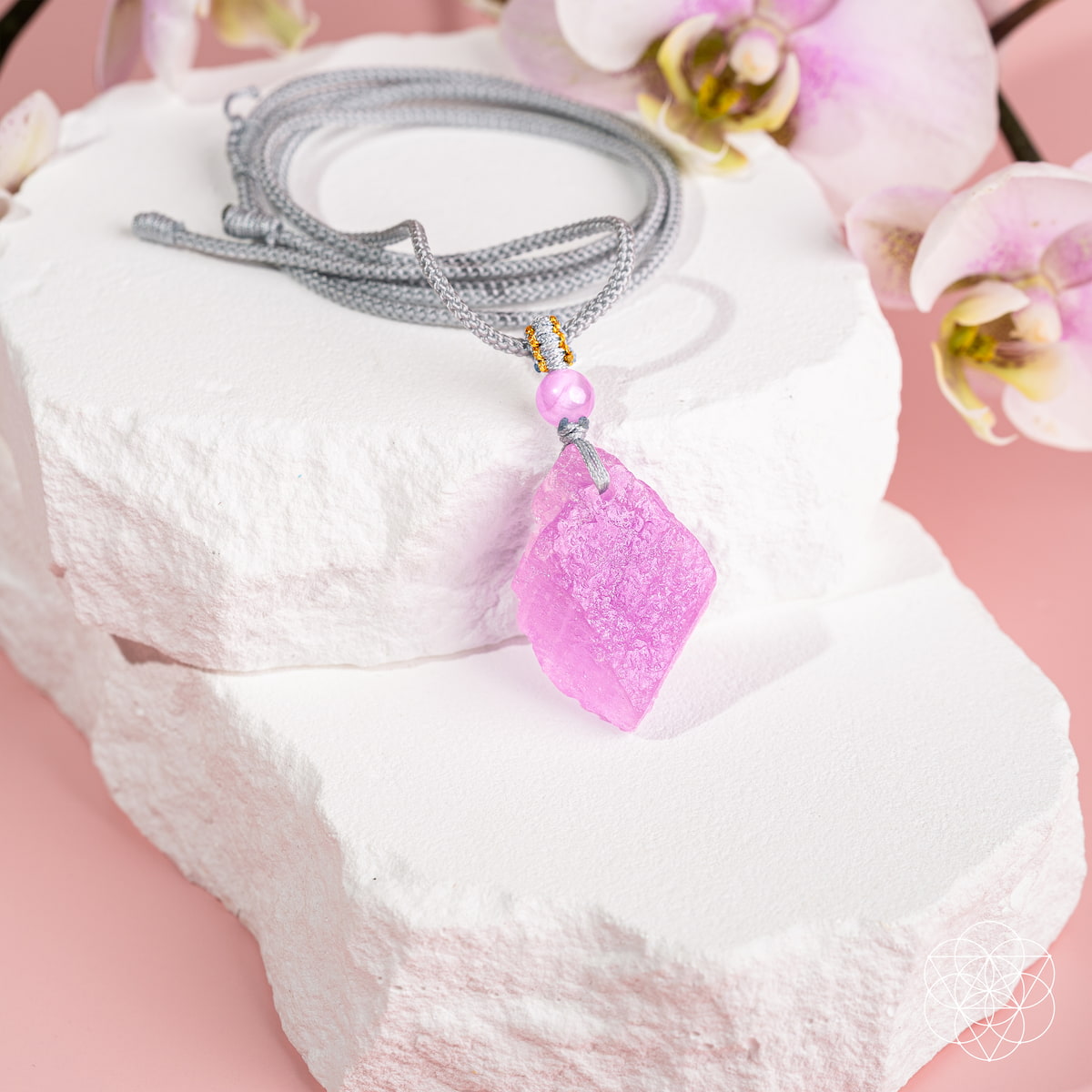 Pingente de Kunzita Rosa