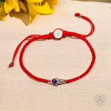 Thumbnail for Hamsa Hand of Protection - Four-Strand Red String Bracelet