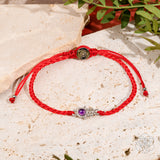 Thumbnail for HAMSA Hand of Protection - Bracelet à cordes rouges à quatre brins