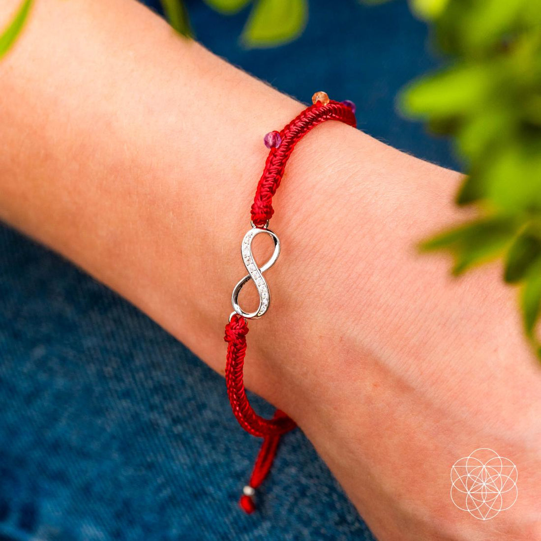 Prospérité infinie - bracelet à cordes rouges à huit brins
