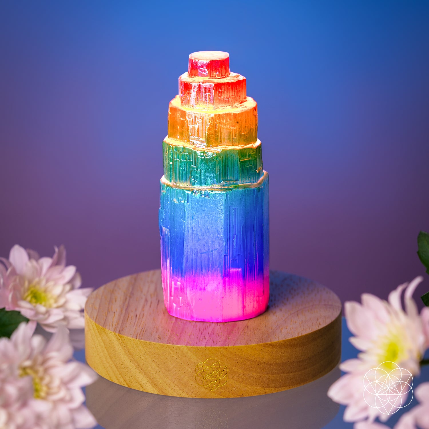 Rainbow’s Blessing - Selenite Tower of Peace &amp; Protection