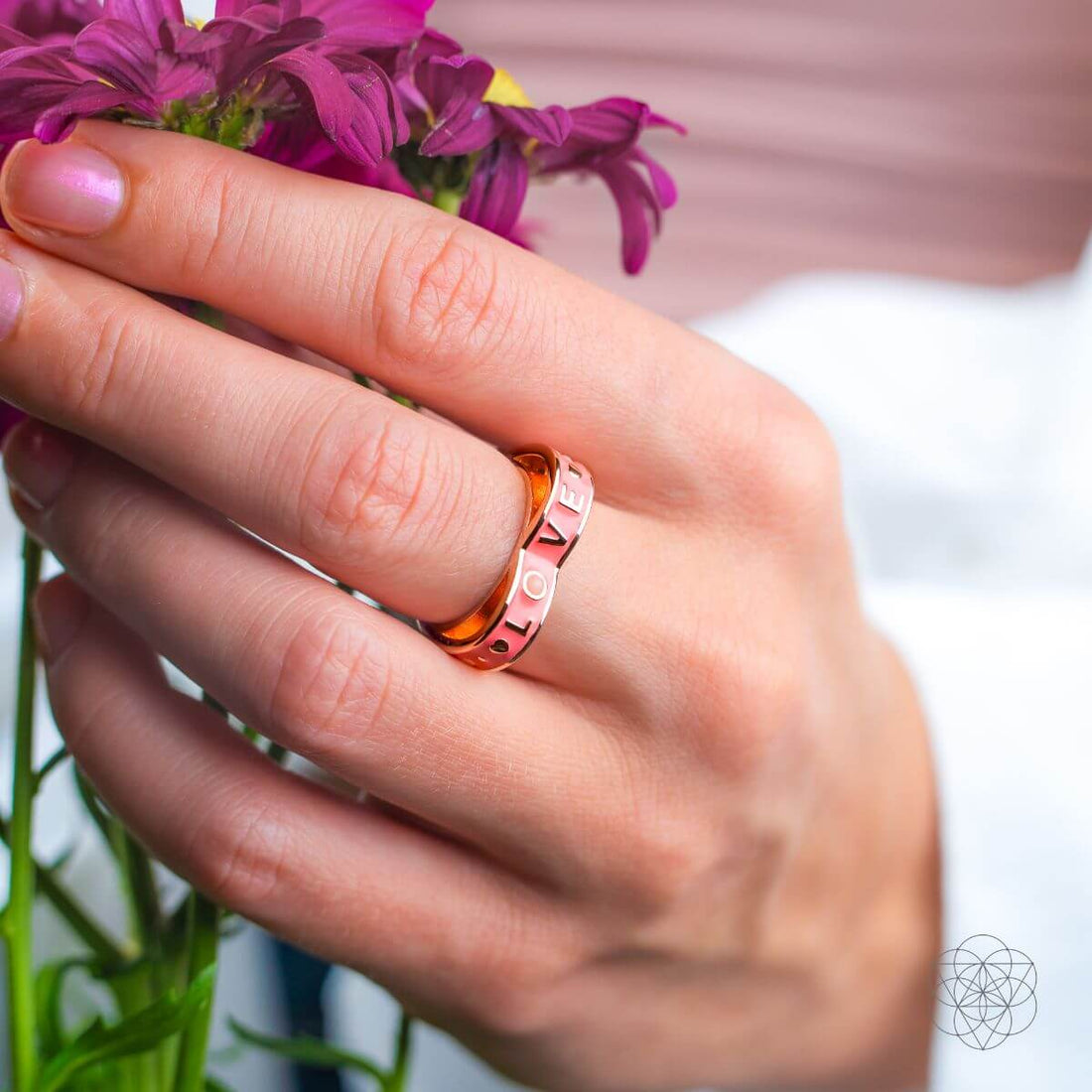 Amo mi vida - Heart Awakening Pink Opal Ring