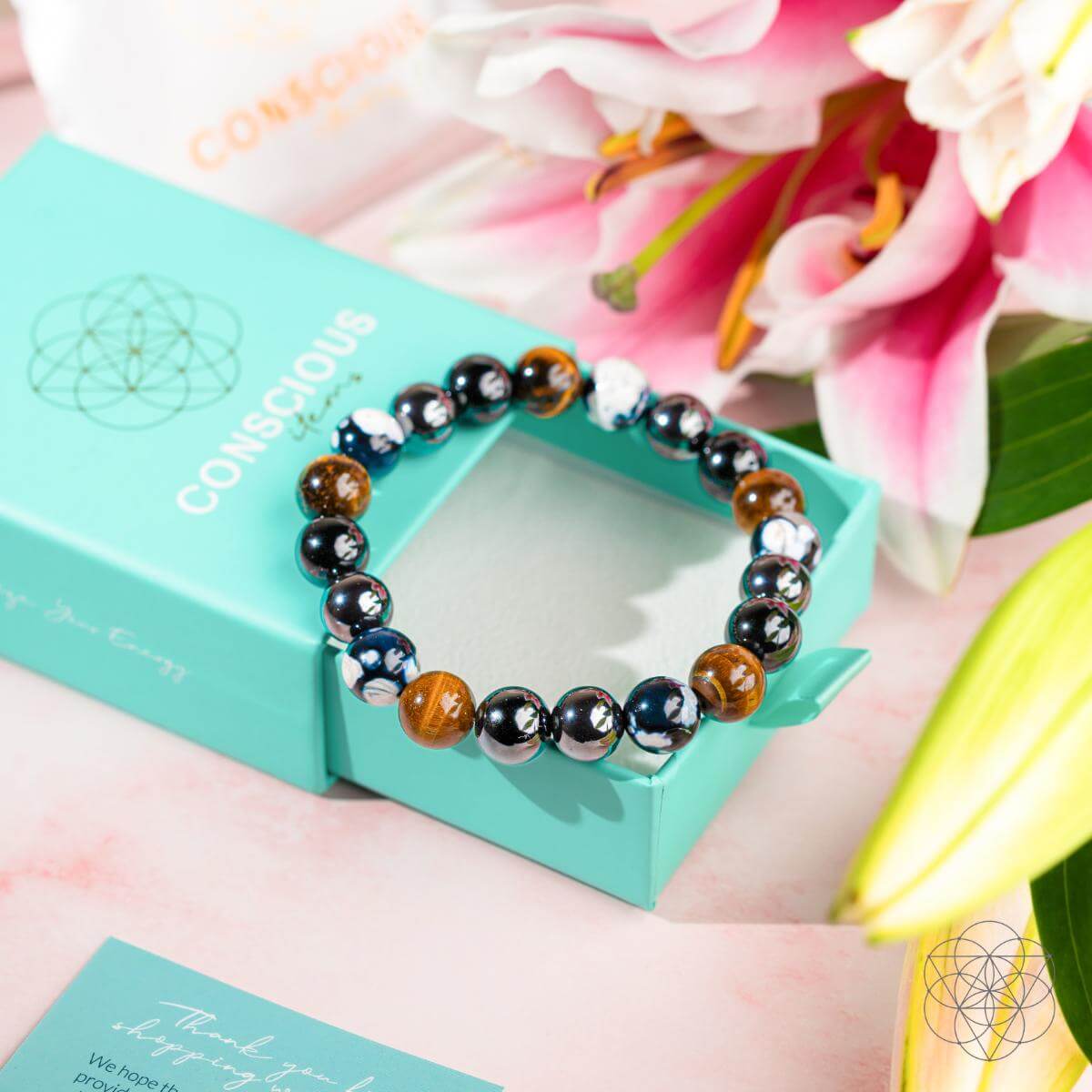 Pulsera de orca de protección triple