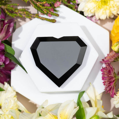 Royal Diamond Heart - Black Obsidian Negativity Repellent