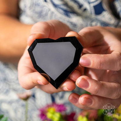 Royal Diamond Heart - Black Obsidian Negativité répulsif