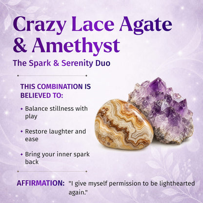 Bring My Spark Back – The Amethyst Crazy Lace Agate Pendant