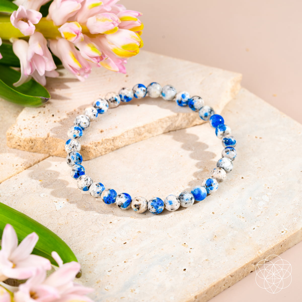 Bracelet en pierre K2 rare d'aventure spirituelle 6mm