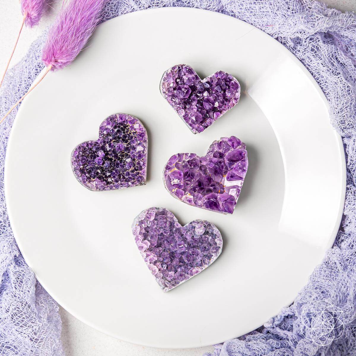 Amethyst Liebe Herz Cluster