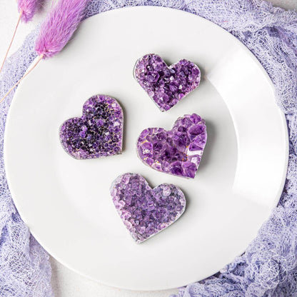 Amethyst Liebe Herz Cluster