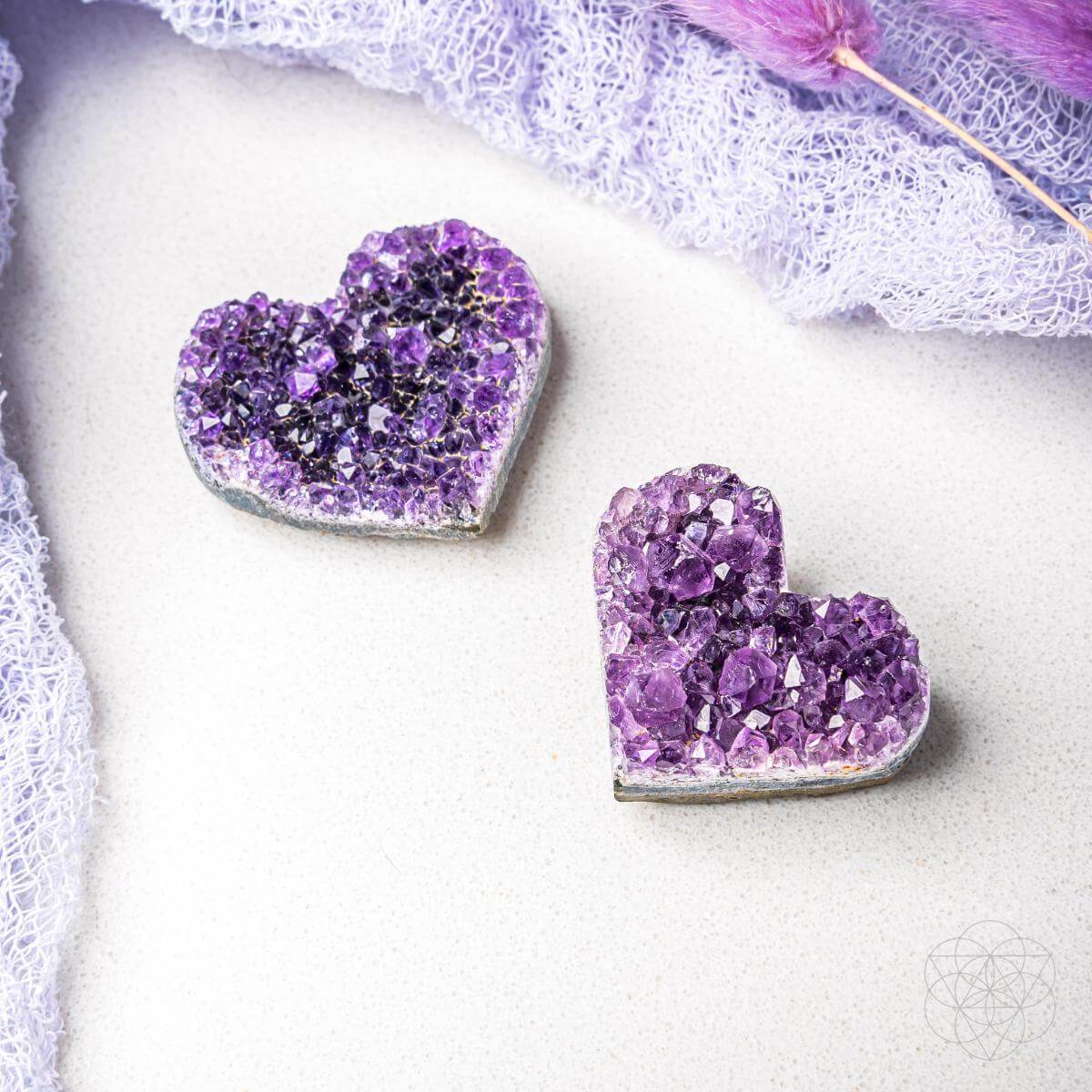 Amethyst Liebe Herz Cluster