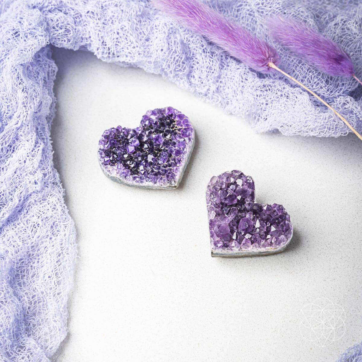 Uruguayan Amethyst Love Heart Cluster - AAA Premium Quality