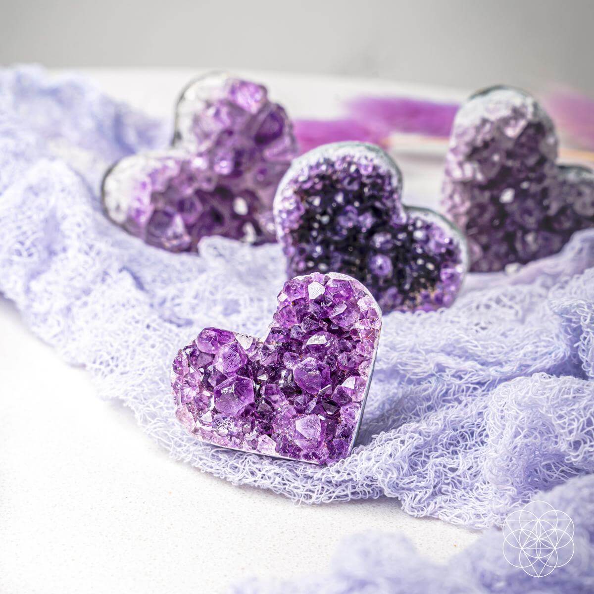 Amethyst Liebe Herz Cluster