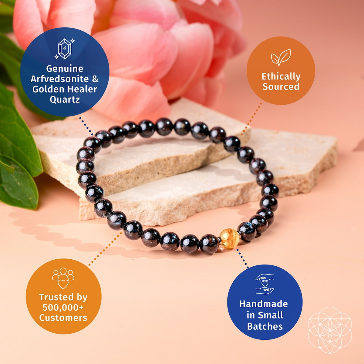 The Arfvedsonite Deep Healing Bracelet | 6mm