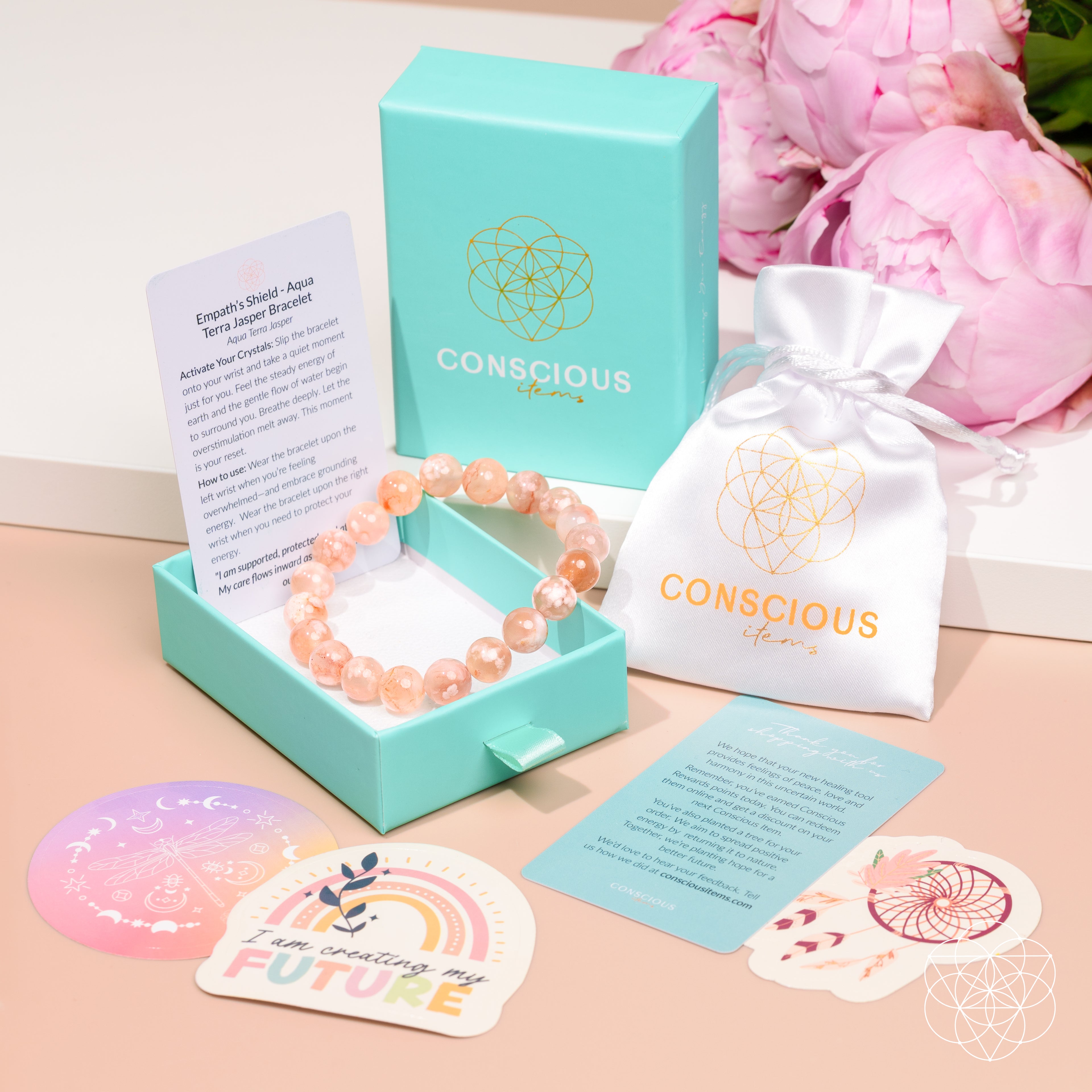 The Woman You’re Becoming - Sakura Flower Agate Bracelet