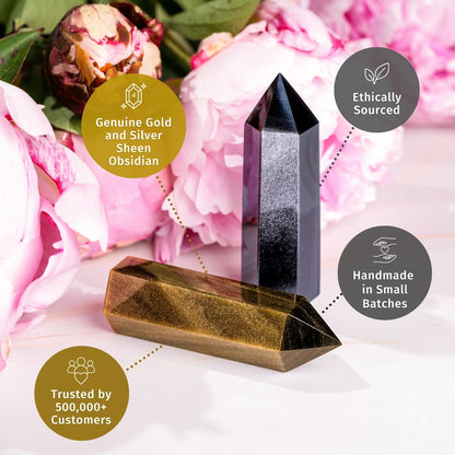 Punta Obsidiana Dorada+Plata