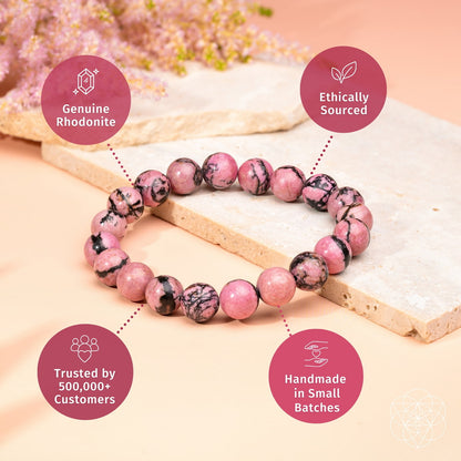 Die Liebesfrequenz – Rhodonit-Armband der Vergebung