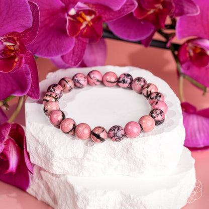 Die Liebesfrequenz – Rhodonit-Armband der Vergebung