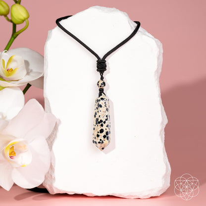 My World Has Color Again – The Dalmatian Jasper Pendant