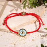 Thumbnail for Gardien des yeux maléfique - bracelet à cordes rouges à quatre brins