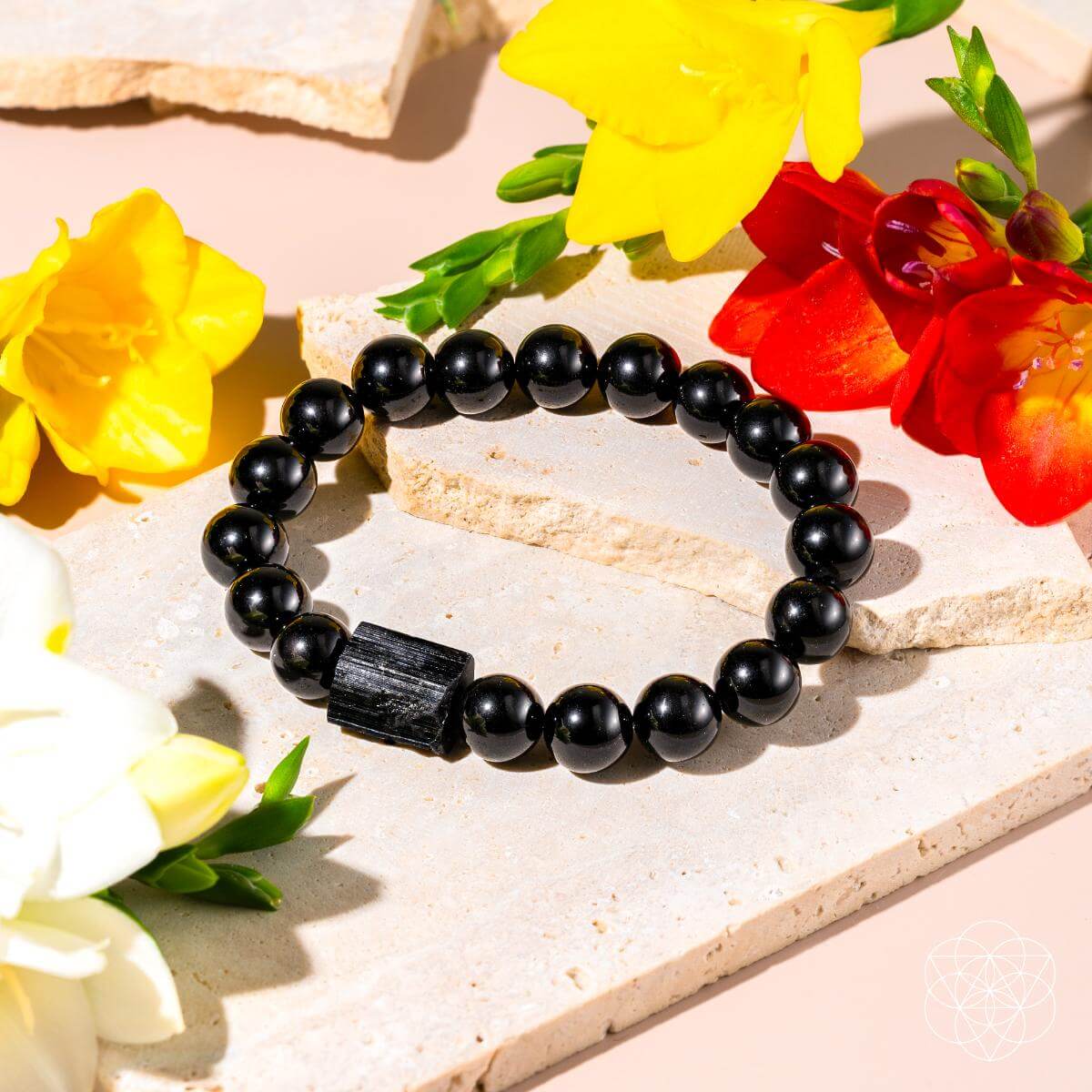 Habit Breaker - Black Obsidian &amp; Tourmaline Bracelet