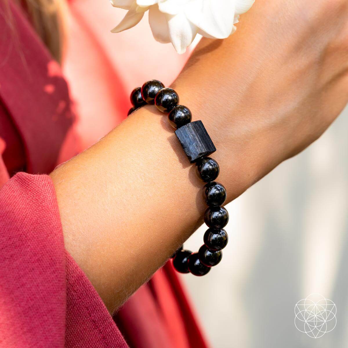 Habit Breaker - Black Obsidian &amp; Tourmaline Bracelet