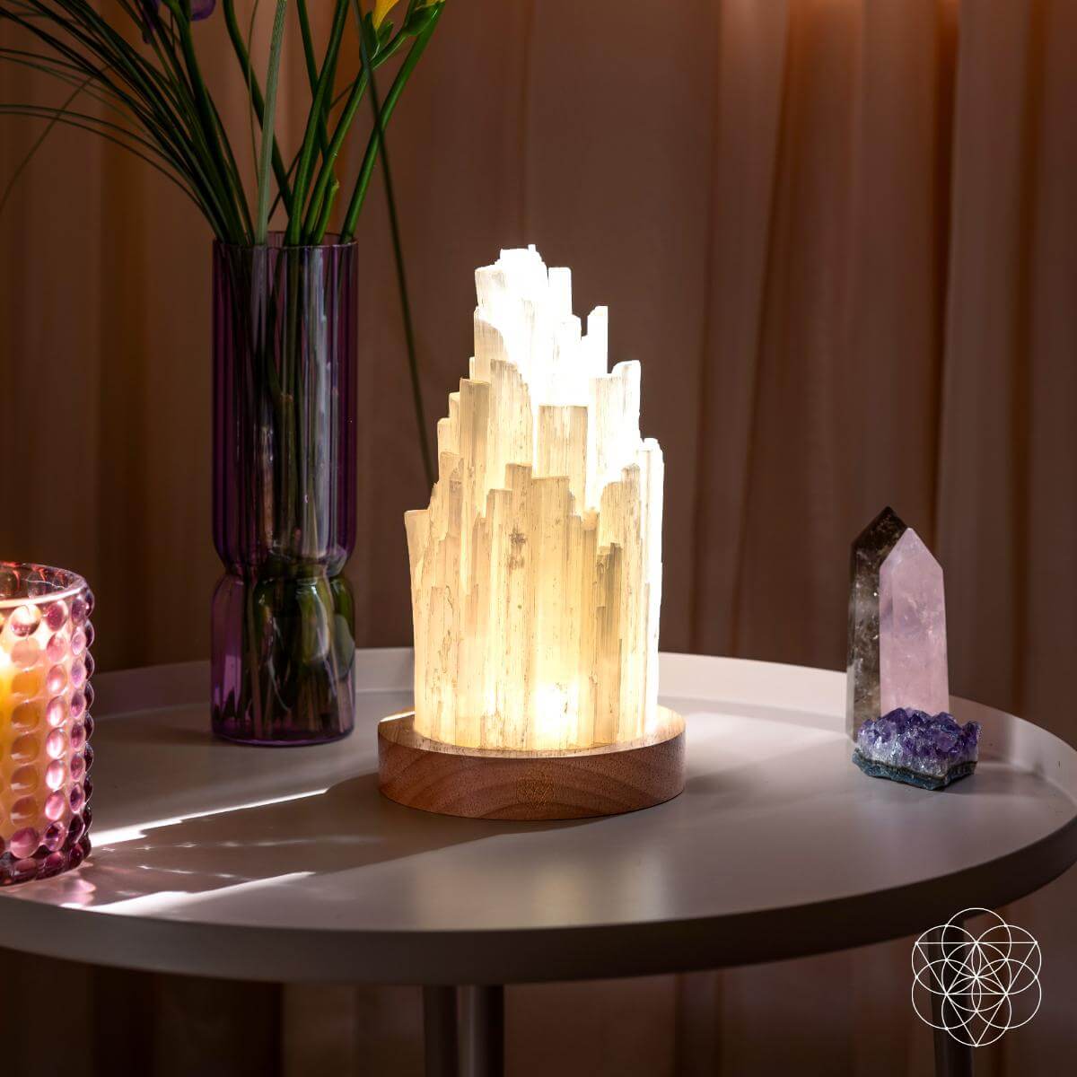 The Cleanse-All Selenite Lamp - 2 Pounds of Healing Power