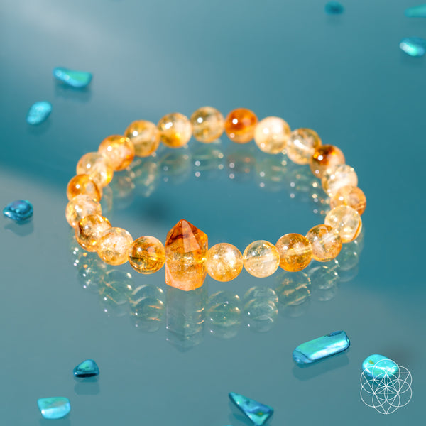 Premium quality,citrine crystal bracelet, superb clarity ,wealth,success,creativity, positive, gift for her Christmas gift by outlets JXCrystal