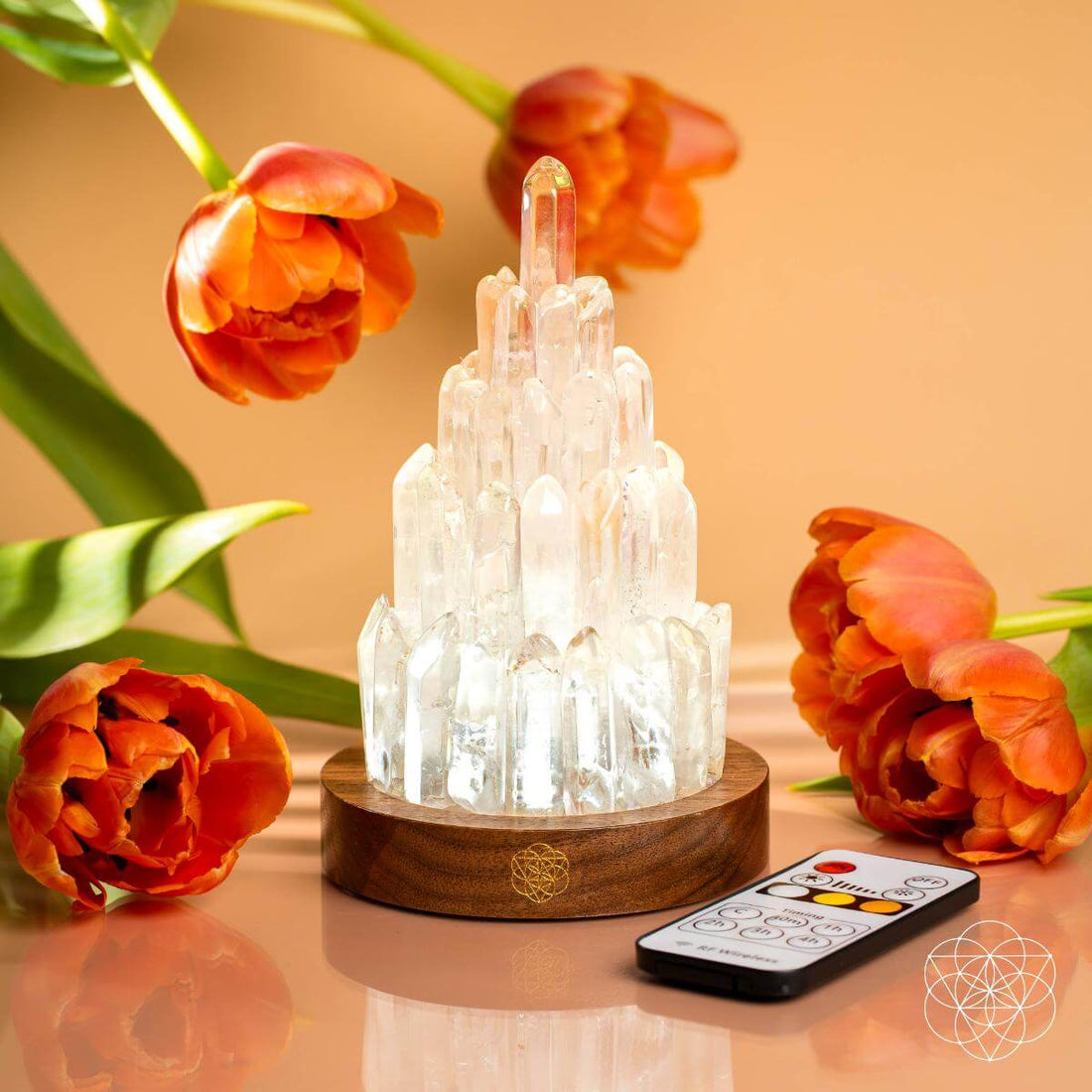 CI590 Clear Quartz Tower Lampe