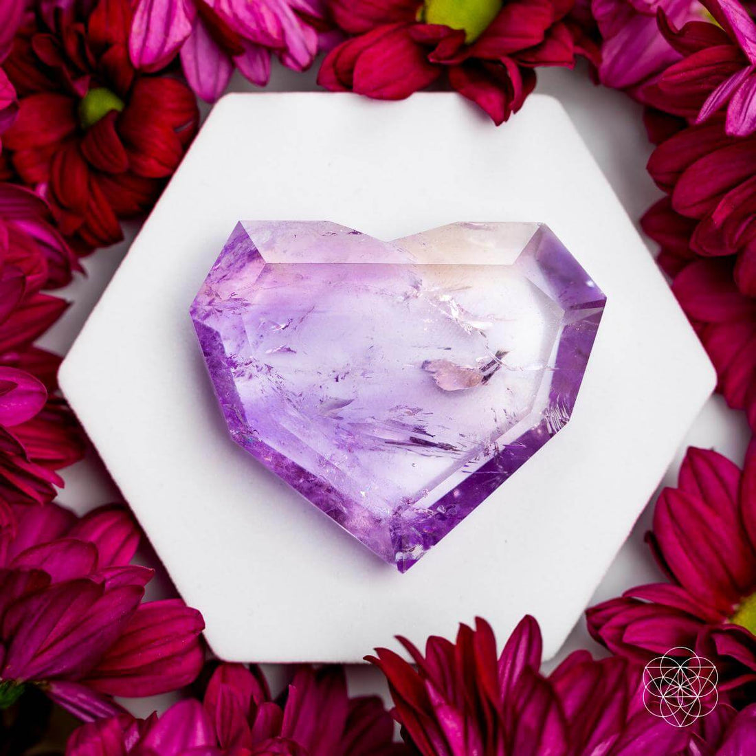 Royal Diamond Heart - Brazilian Amethyst for Manifestation