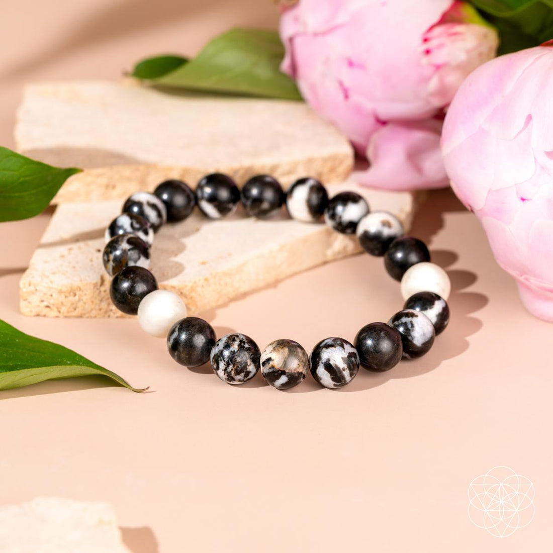 Bracelet jaspe zébré CI602