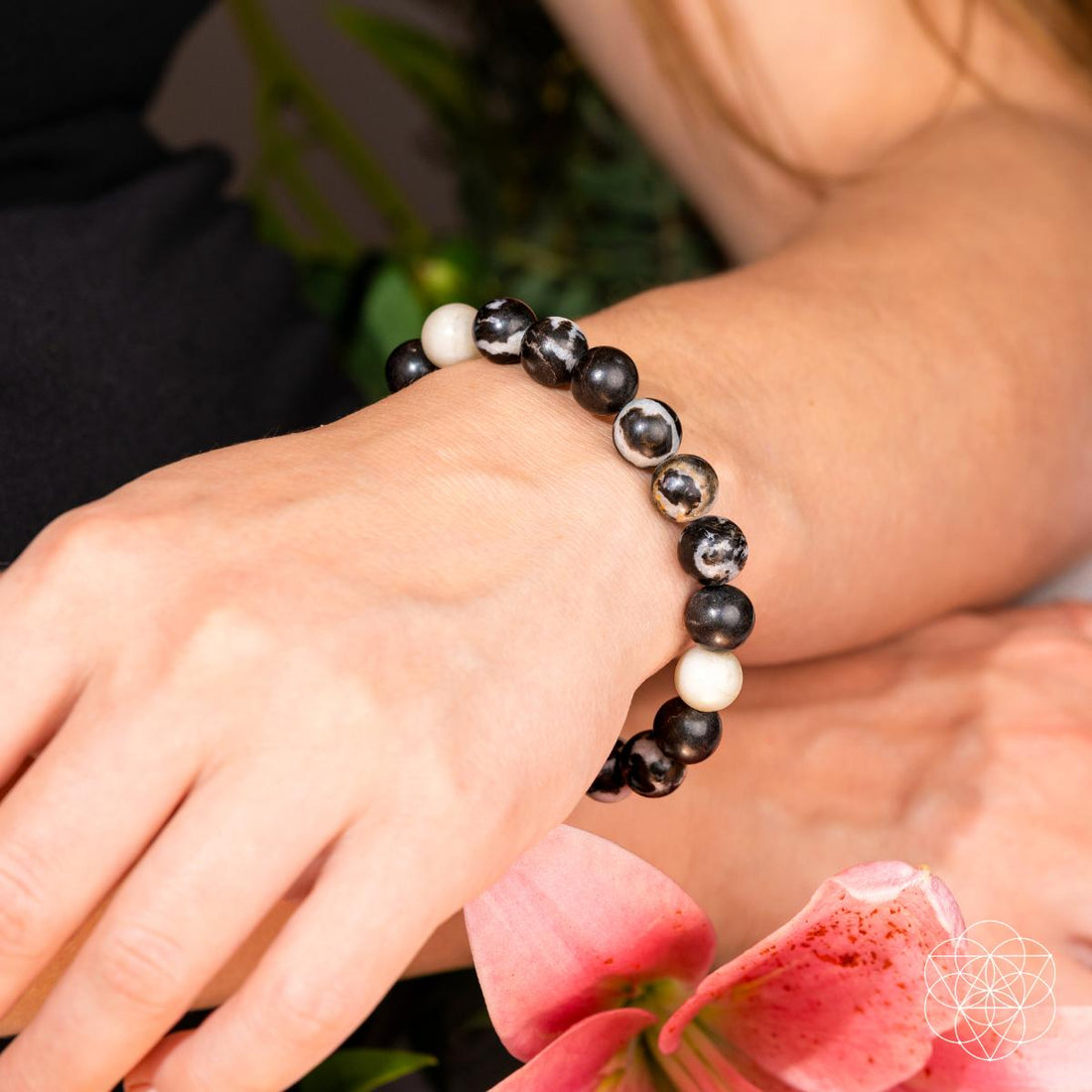 Bracelet jaspe zébré CI602