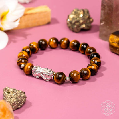 Flujos de la fortuna - Bracelet de Tiger’s Eye &amp; Pixiu