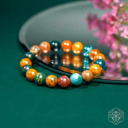 Pulsera de jaspe marino