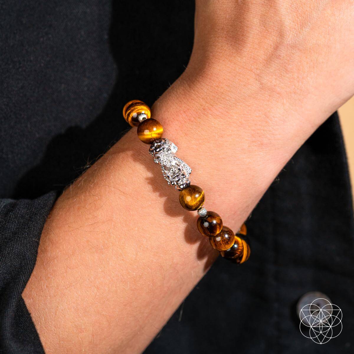 Flujos de la fortuna - Bracelet de Tiger’s Eye &amp; Pixiu