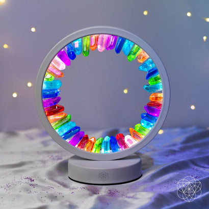 Rainbow After the Storm - Clear Quartz Lamp of Hope
