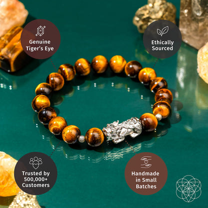 Fortune Flows - Tiger’s Eye &amp; Pixiu Bracelet