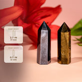 The Upper Hand – Gold &amp; Silver Sheen Obsidian Points