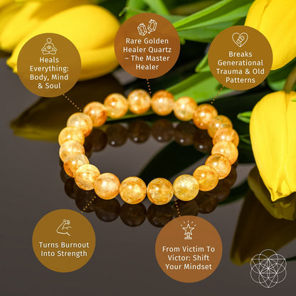 The Master Reset – Goldenes Heiler-Quarz-Armband