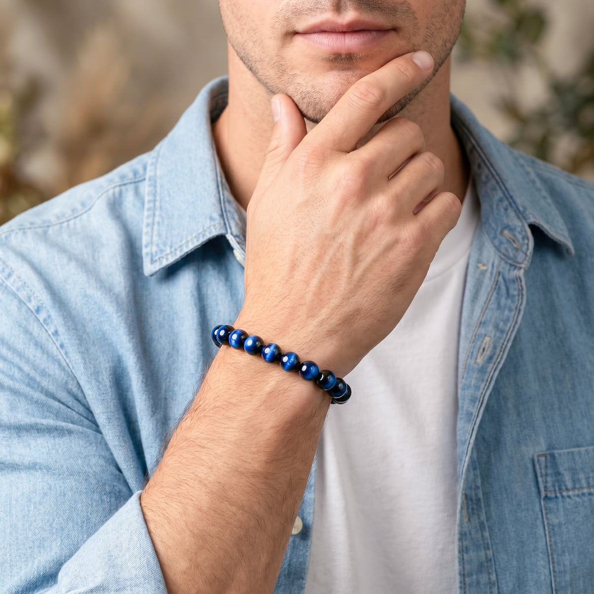 Pulseira ocular do tigre azul