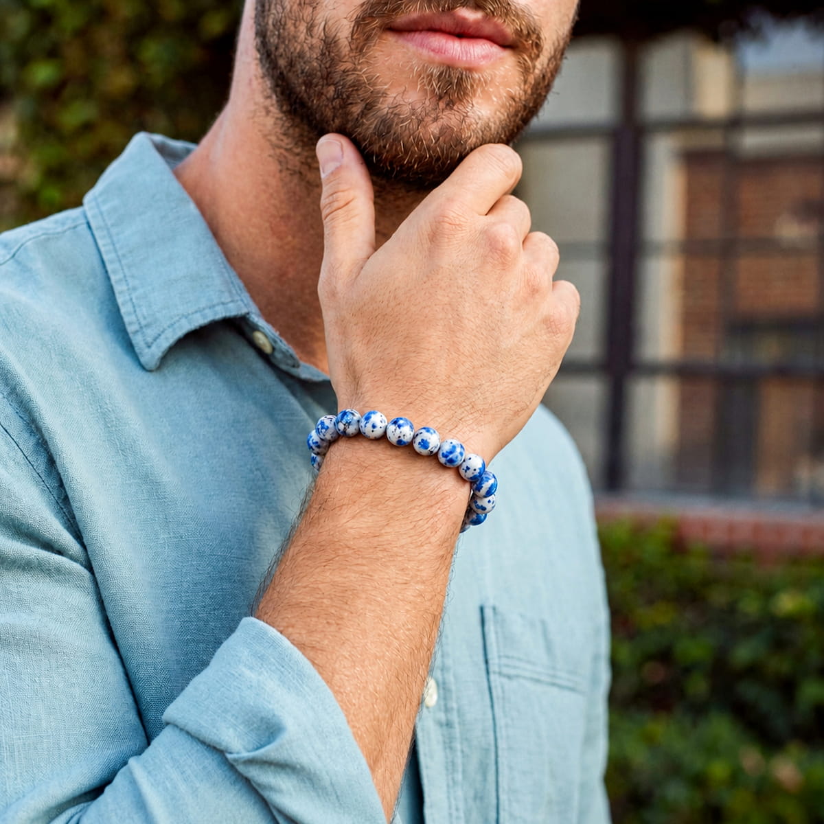 Triunfo Infinito - Pulseira de Sucesso de Malaquita e Selenita