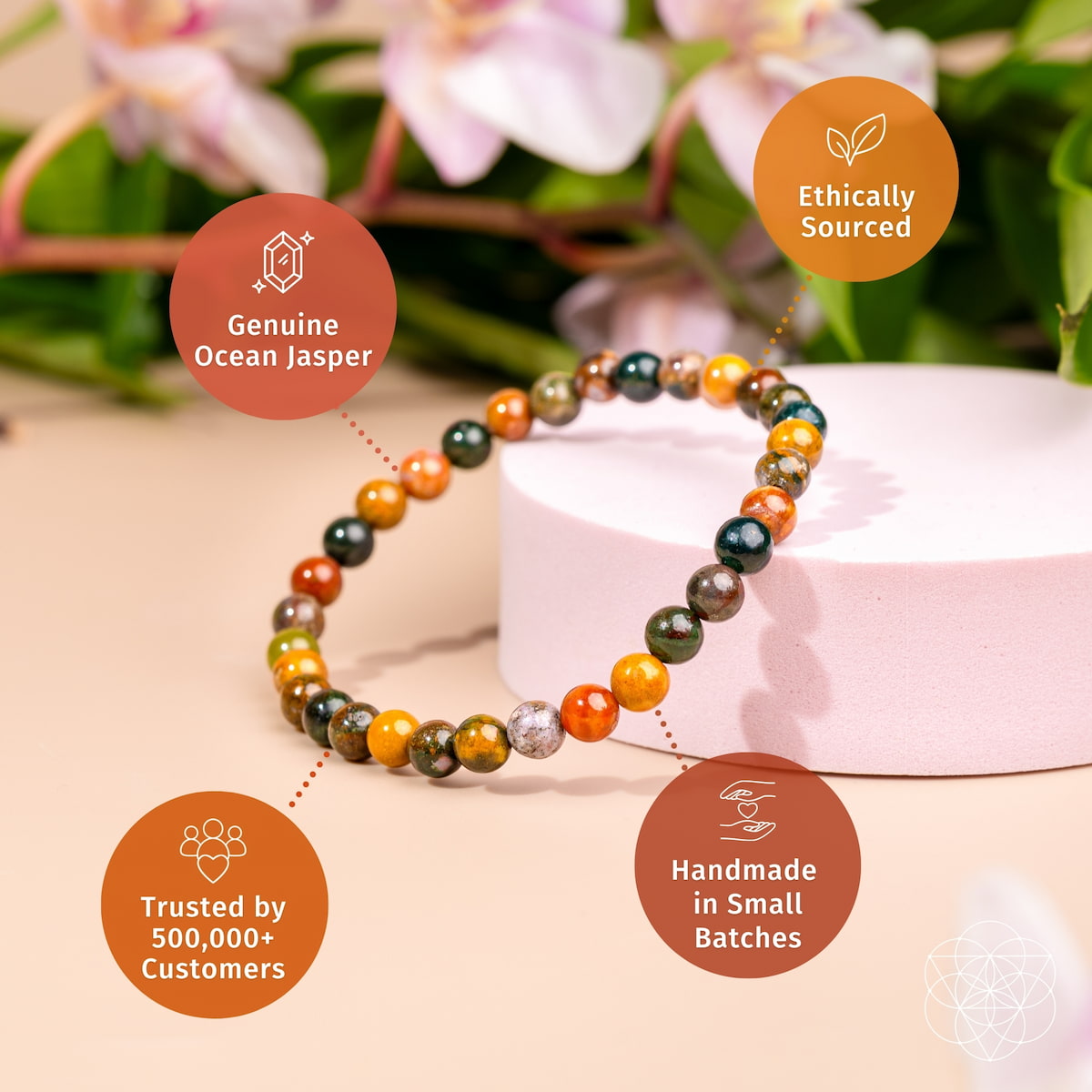 Quiet My Mind – Pulseira Ocean Jasper | 6mm